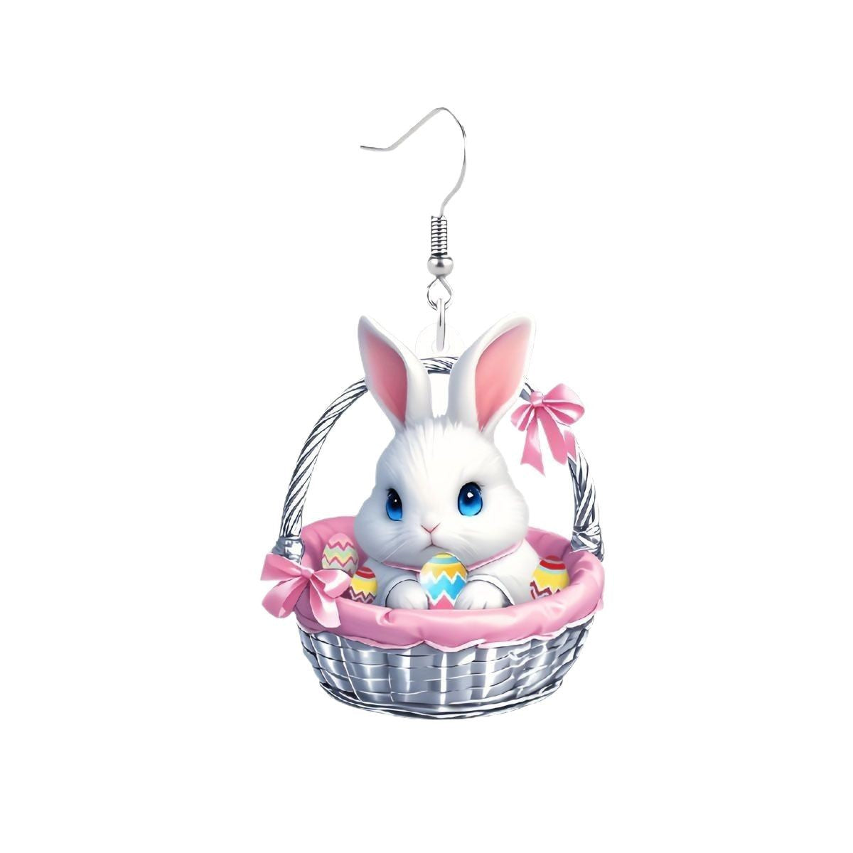 Wholesale Easter cartoon cute rabbit acrylic earrings