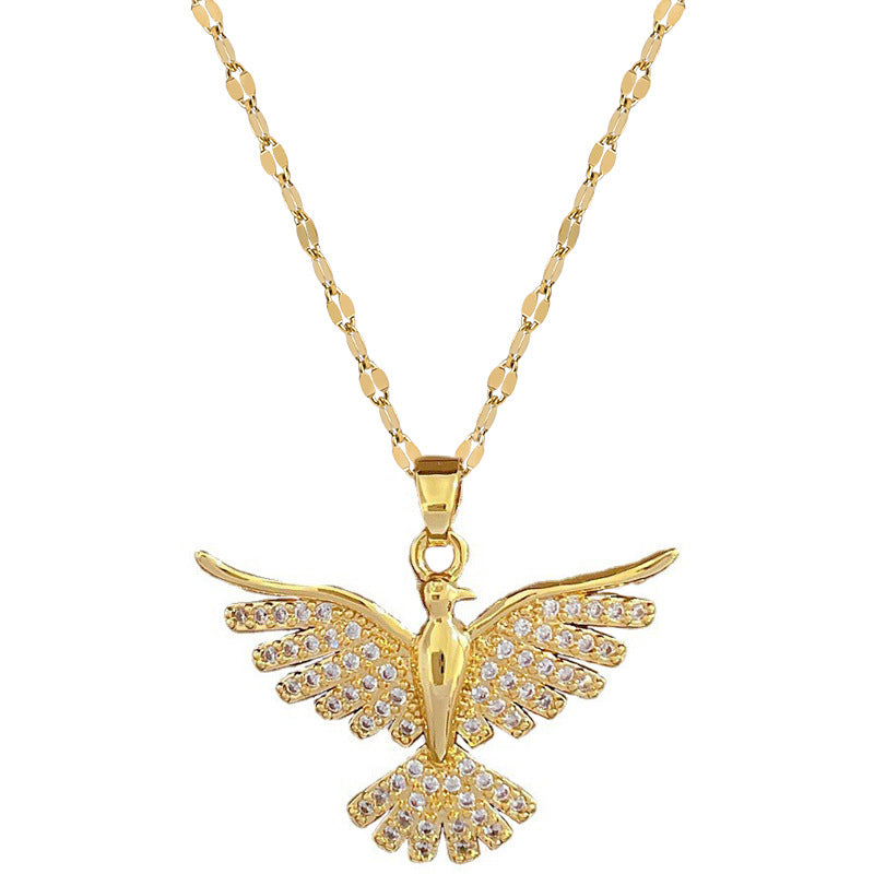 Wholesale Phoenix Wings Stainless Steel Necklaces