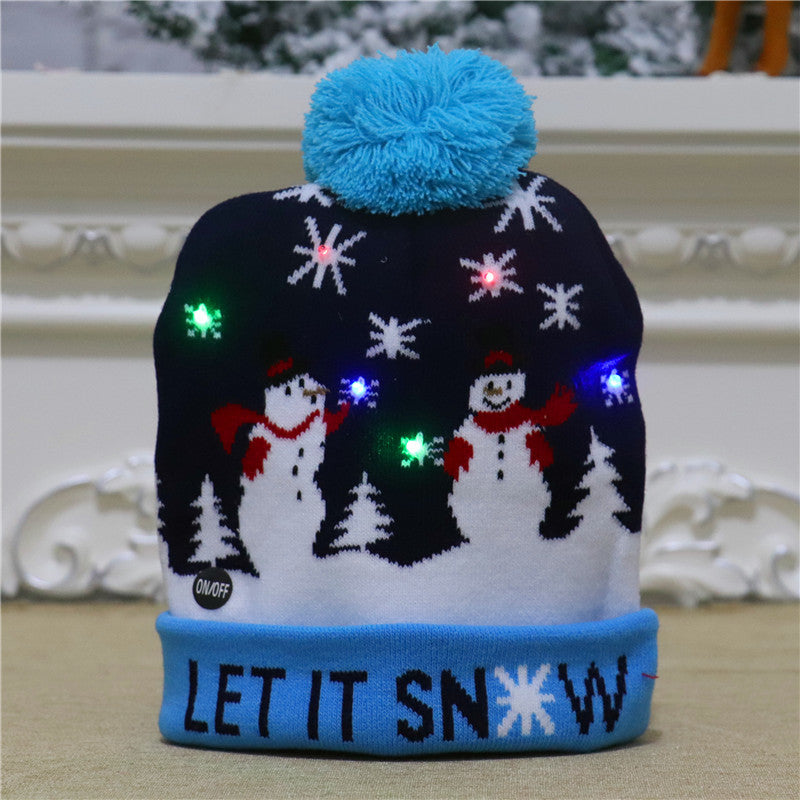 Wholesale Christmas Colorful Luminous High-end Beanie