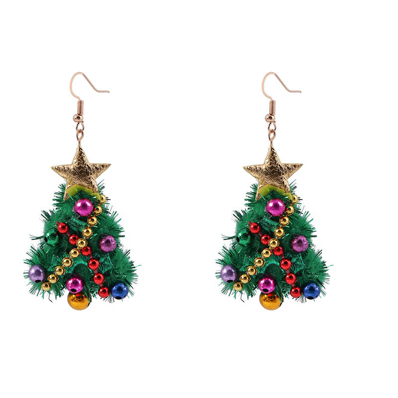 Wholesale Christmas Tree Diy Felt Plastic Earrings