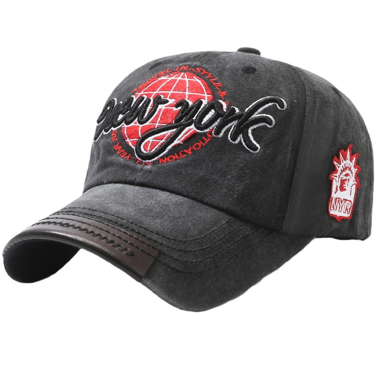 Wholesale Embroidered Washed Visor Baseball Cap