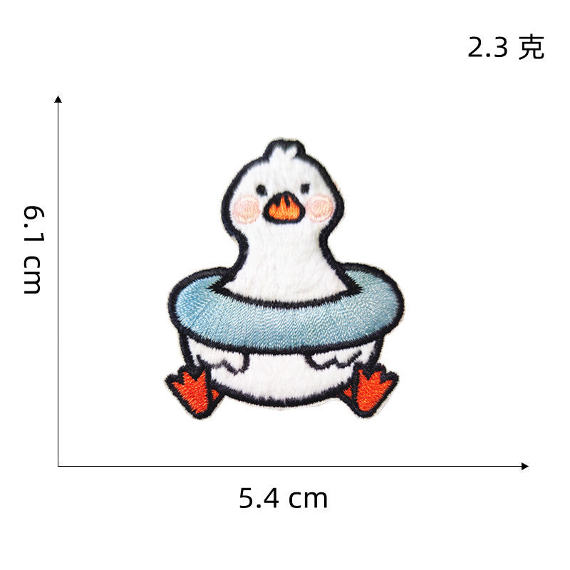 Wholesale Cartoon Plush Little Yellow Duck Embroidered Patch Badge