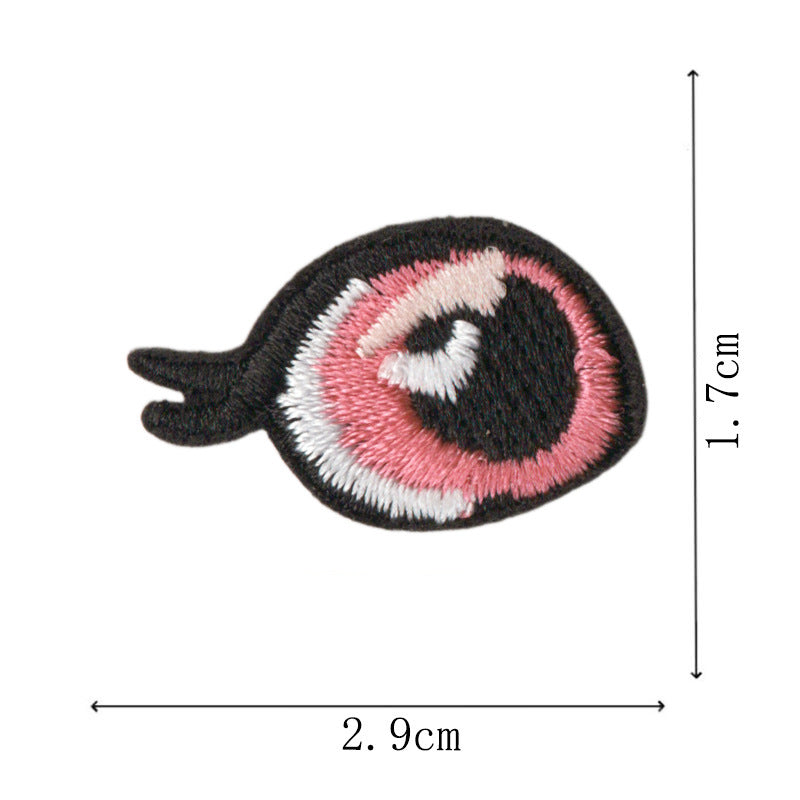 Wholesale Embroidered Cartoon Eye Patches Iron On DIY Decorative Accent For Towels Clothing Craft Supply