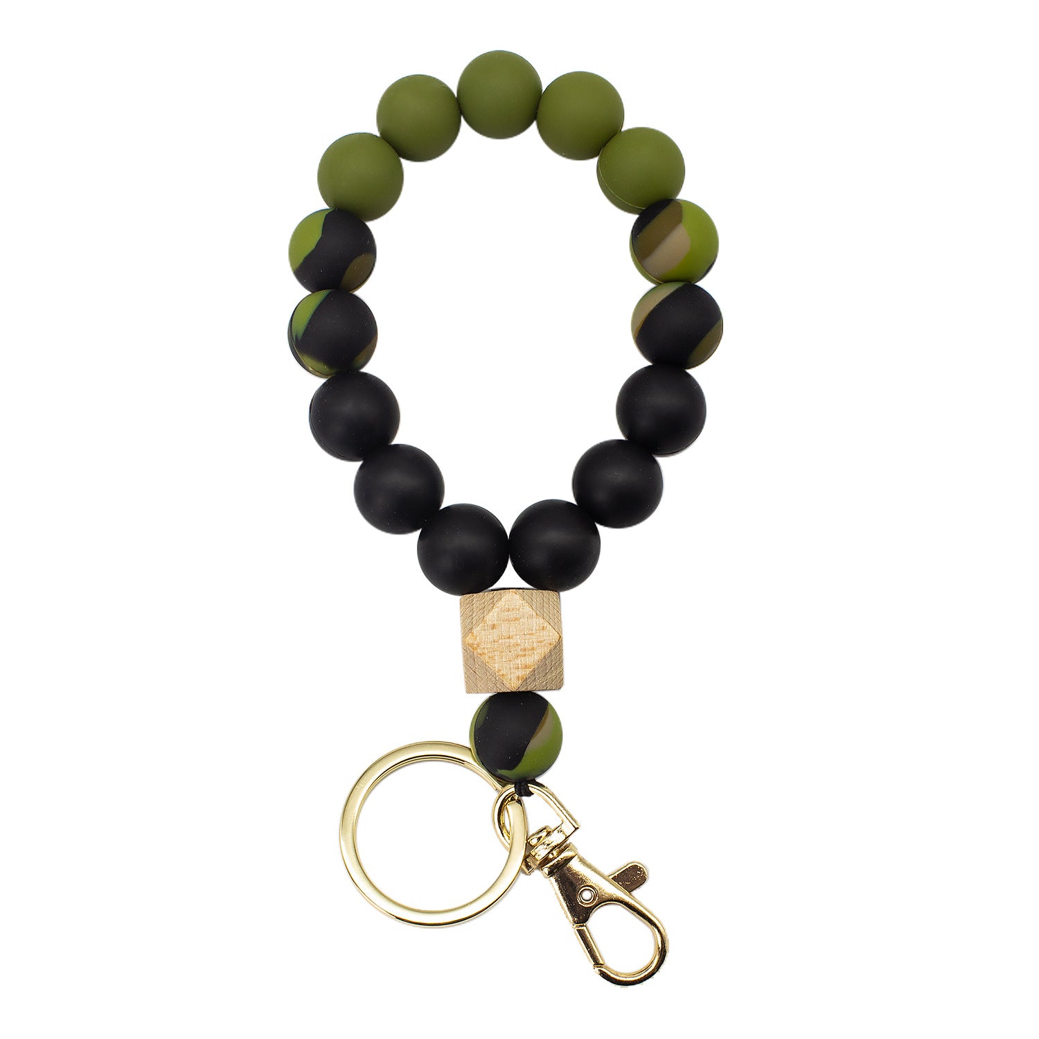 Wholesale Colorful Silicone Leopard Bracelet Keychain