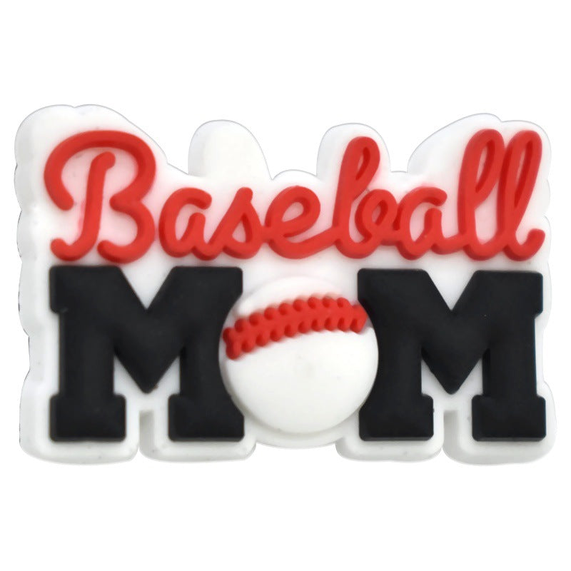 Wholesale Random 100pcs/pack PVC soft rubber perforated beaded accessories for ball sports series   Focal Beads