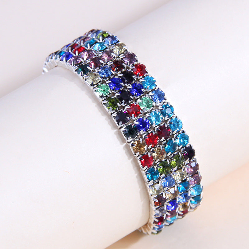 Wholesale Crystal Color Diamond Alloy Bracelet
