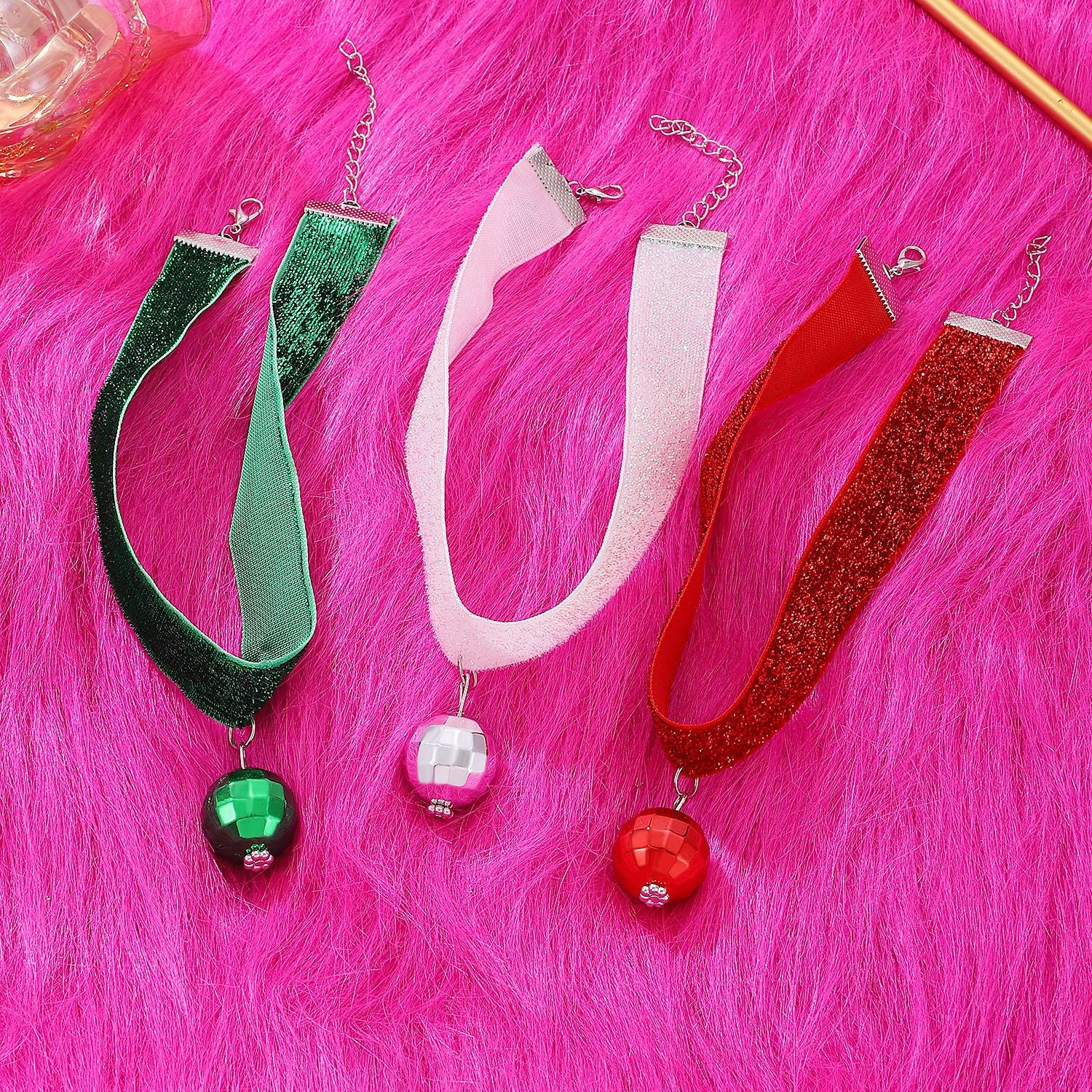 Wholesale Round Earrings Necklace Disco Bracelet Women Set Electroplating Jewelry