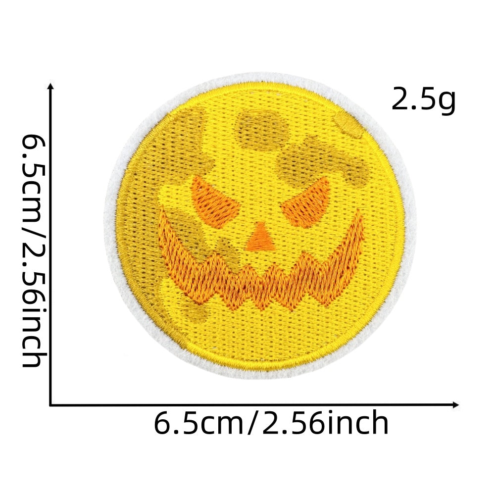 Wholesale Polyester Iron On Embroidered Patches  Pumpkin Ghost Black Series Home Decor Accent