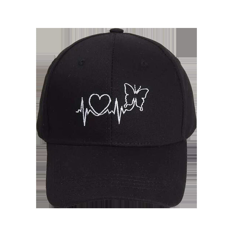 Wholesale Cotton Butterfly Heart Electrocardiogram Baseball Caps