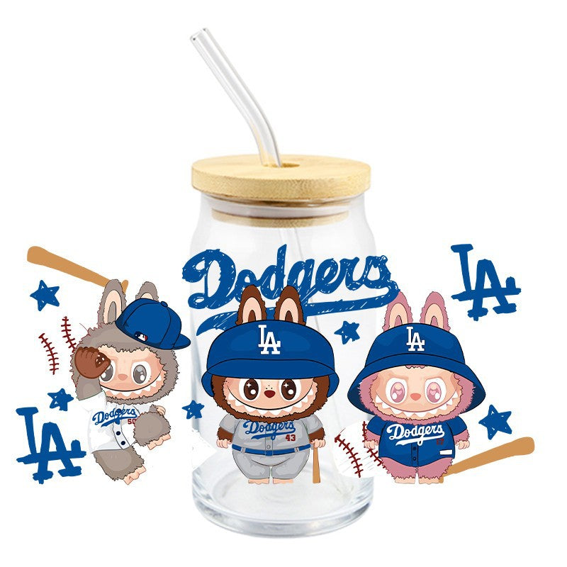 Wholesale 5pcs Colorful cute cartoon 16oz Cup UV DTF Wraps