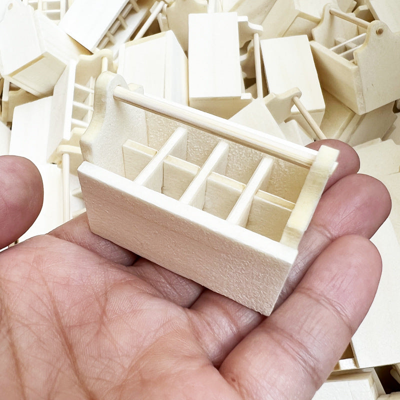 Wholesale 1:12 dollhouse miniature model miniature scene wooden tool box axe scissors set