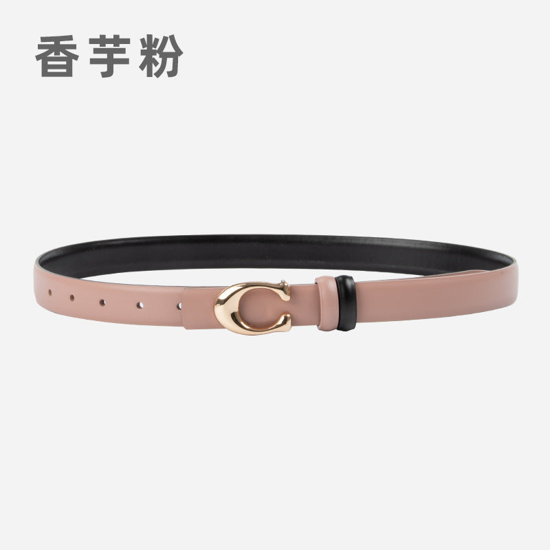 Wholesale Letter C Buckle Genuine Leather Belt