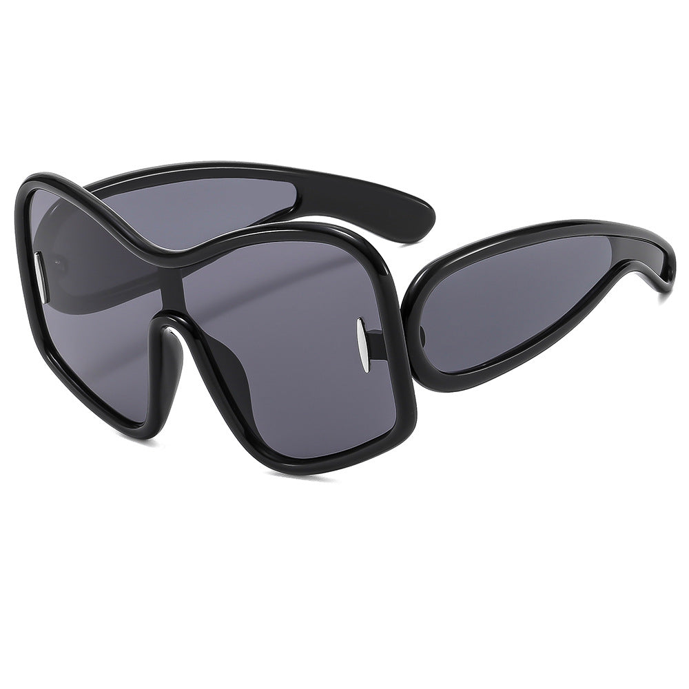 Wholesale Large frame one piece sunglasses for men and women