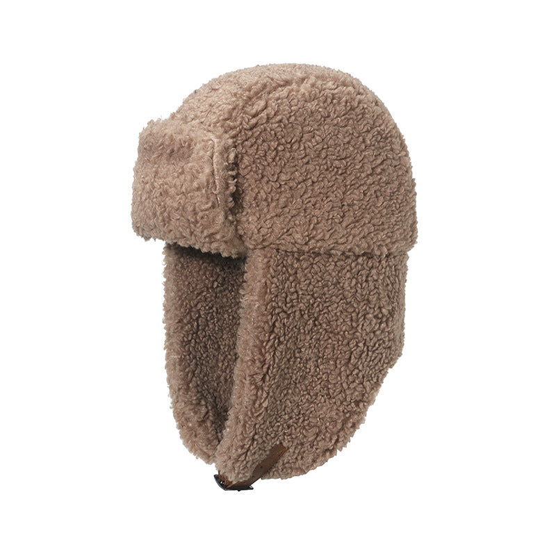 Wholesale Winter Lamb Wool Ear Protection and Cold-proof Plush Hat