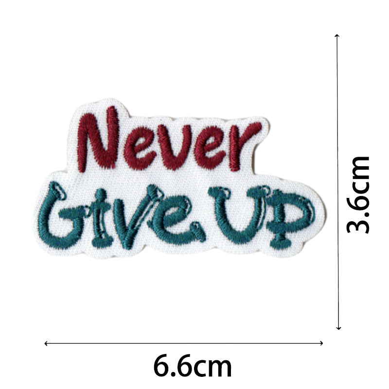 Wholesale Bohemian embroidered fabric patch with positive energy quotes for bags  DIY Patches