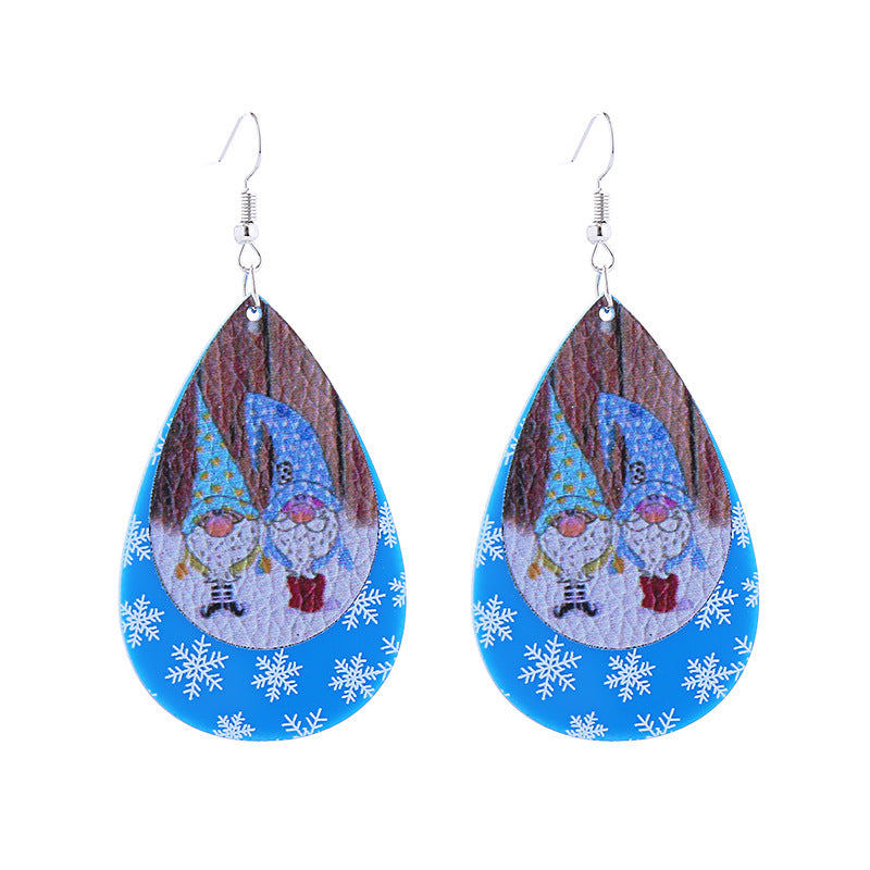 Wholesale Snowflake Elk Christmas Tree Acrylic Christmas Earrings