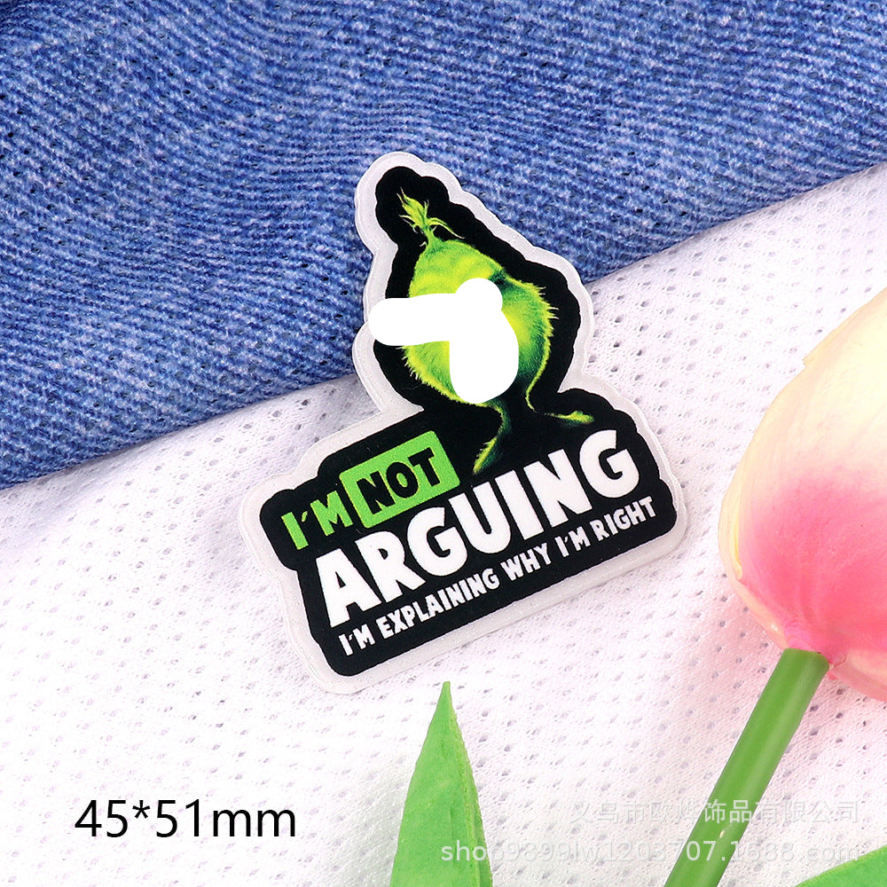 Wholesale 10pcs/ pack Cute Cartoon Character Animal Ornaments Acrylic Pins Cute DIY Accessories