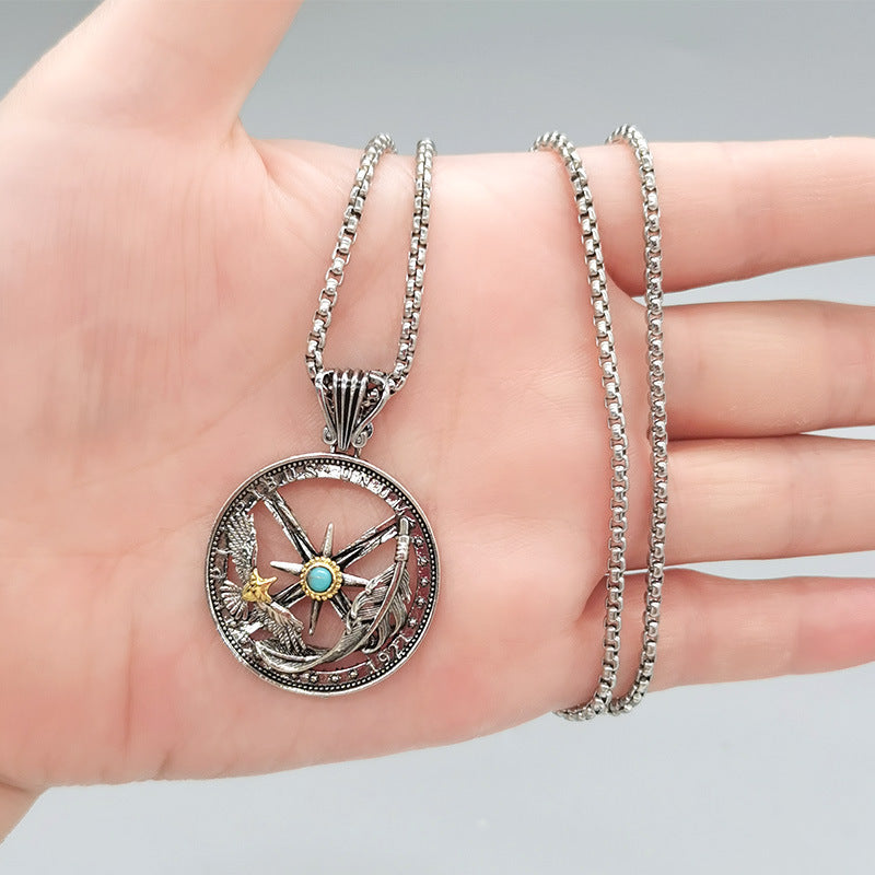 Wholesale Feather Strand Empty Pendant Alloy Necklace