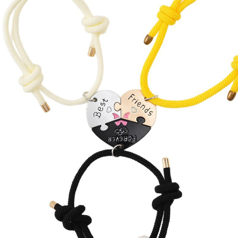 Wholesale Star Moon and Sun Three-Piece Alloy ing Friendship Bracelet