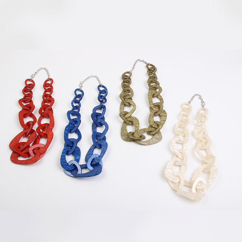 Wholesale Bohemian Acrylic Necklace Sweater Chain