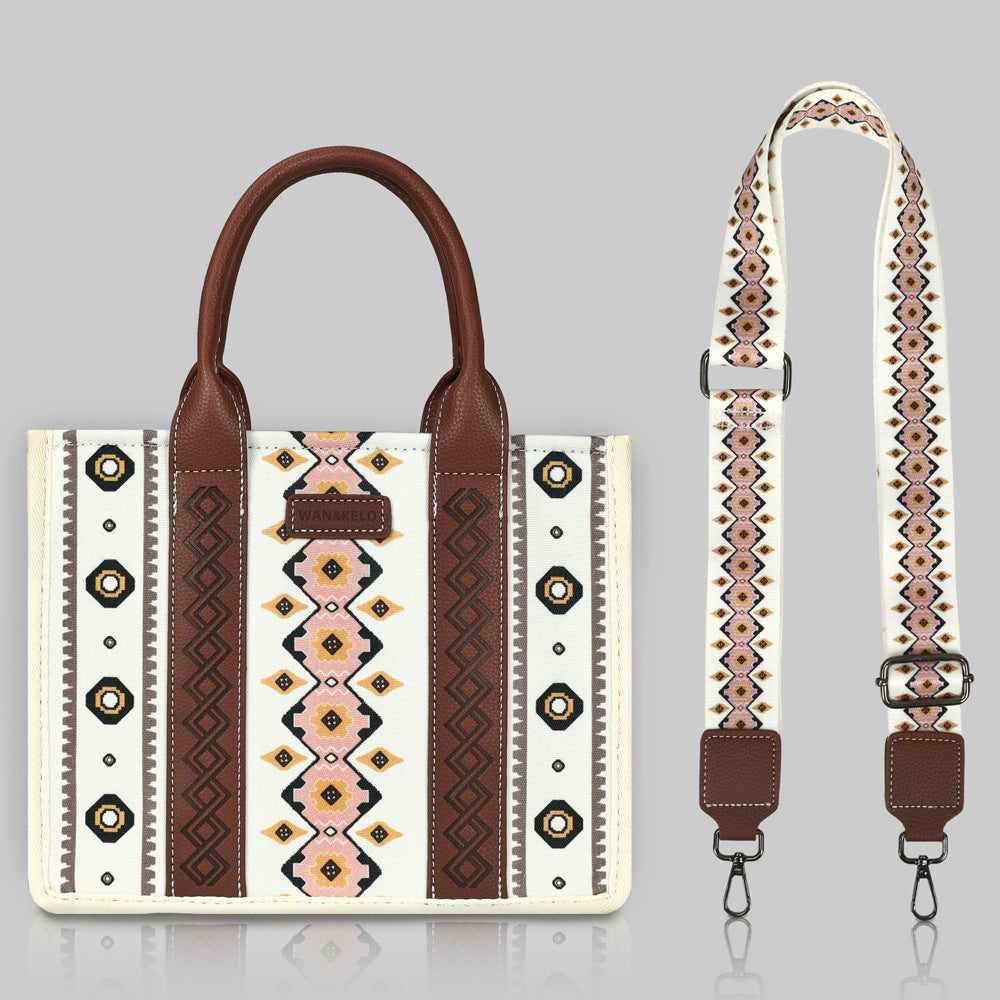 Wholesale Vintage Aztec Ethnic Style Tote Bag Bohemian Canvas Single Shoulder Diagonal Cross Bag