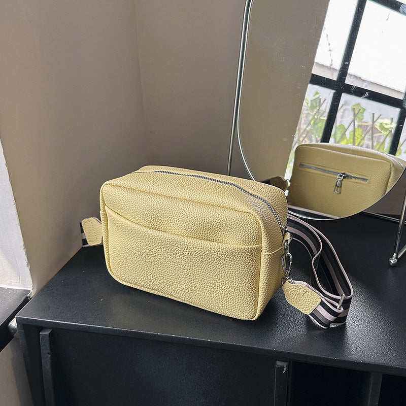 Wholesale PU Broadband Shoulder Bag Messenger Small Square Bag