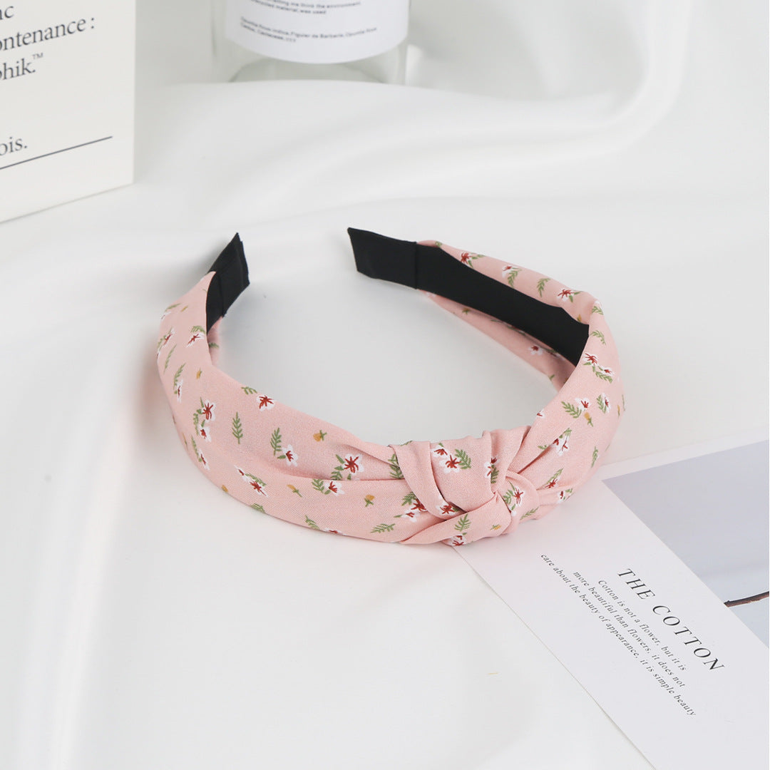 Wholesale Small Flower Fabric Woven Wide Edge Hair Bands