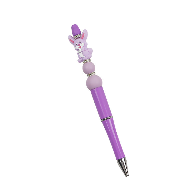 Wholesale 10PCS DIY Handmade Cartoon Rabbit Silicone Bead Pen