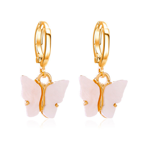 Wholesale Colorful Acrylic Butterfly Earrings