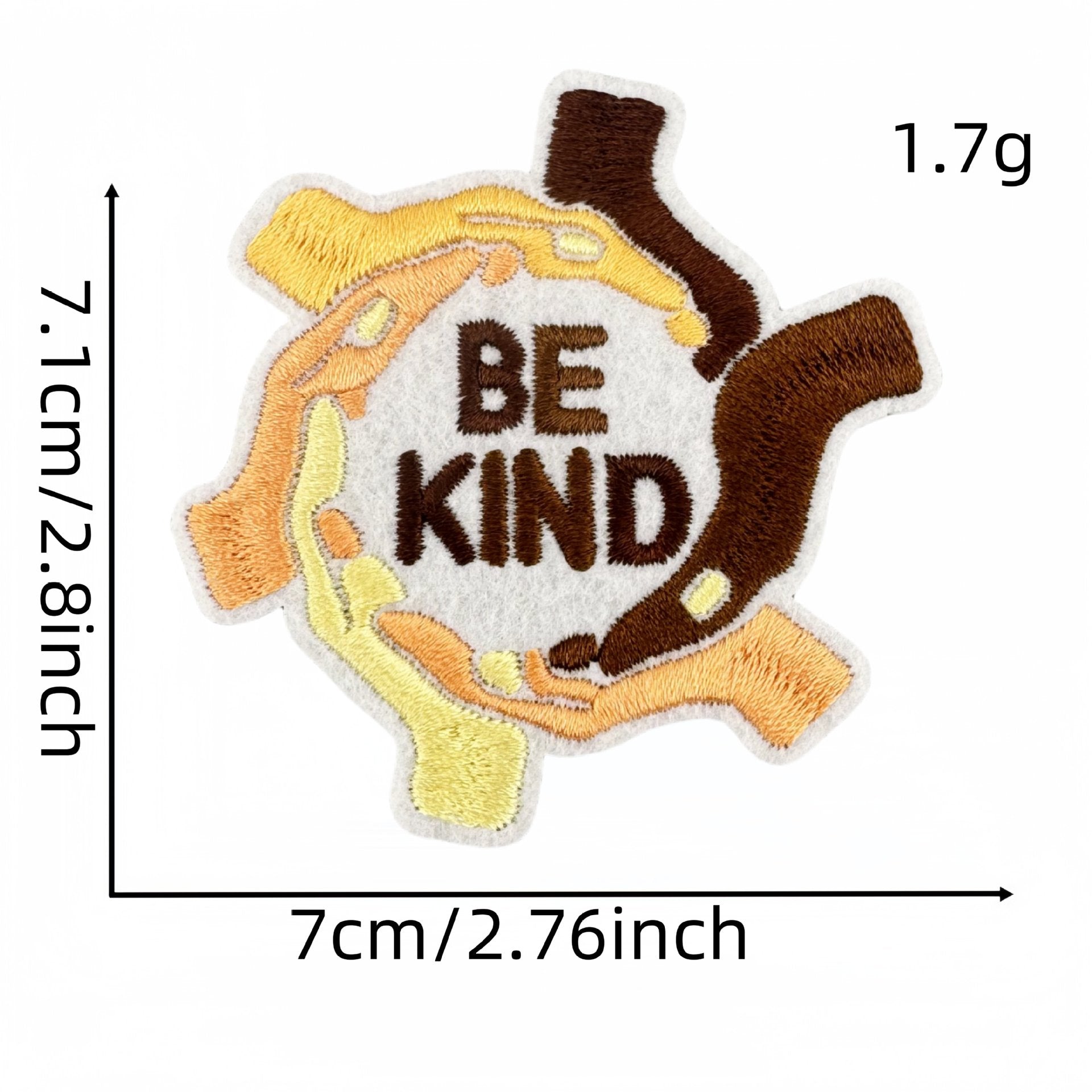 Wholesale Colorful and kind English word embroidery DIY patches