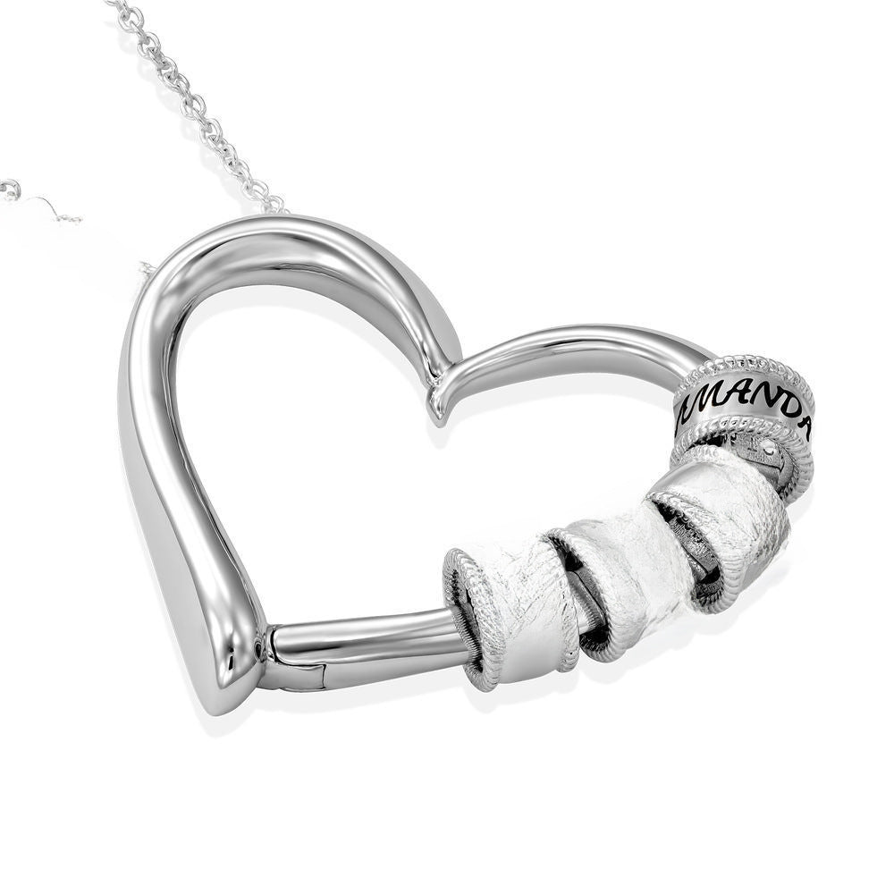 Wholesale Stainless Steel Heart Beaded Necklace