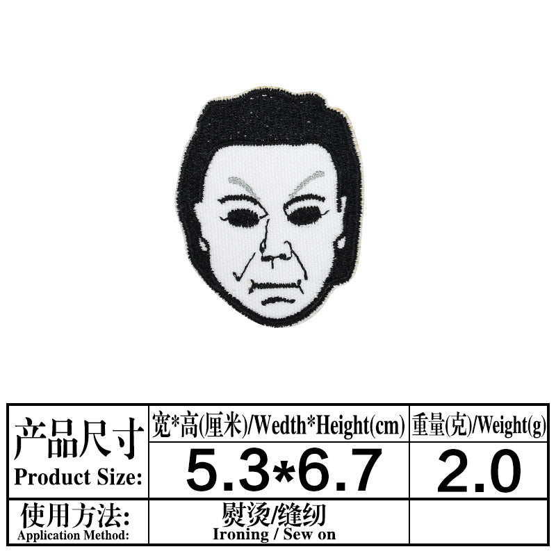 Wholesale Twill  Embroidered Patch y Clown Badge DIY Fashion Accessory for Coat Bag Hat