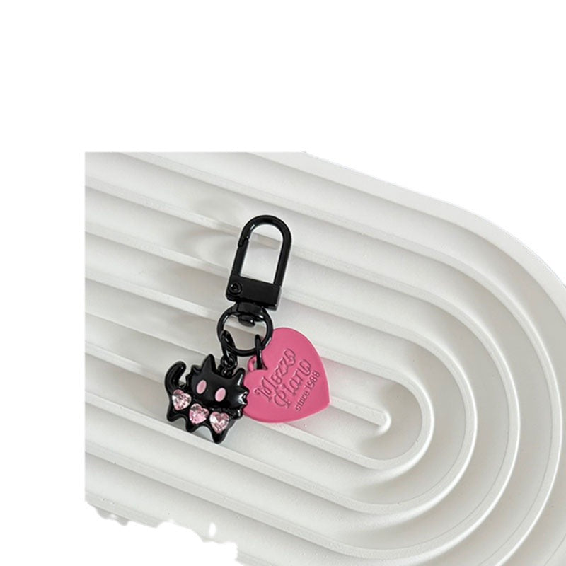 Wholesale Kitten and Fish Love Sweet Cool Alloy Keychain