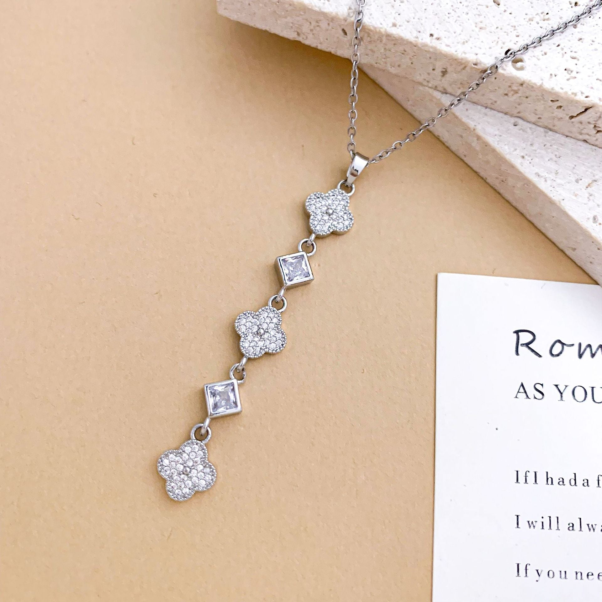 Wholesale Bow Necklace Accessories Women' s Luxury Titanium Steel Necklace