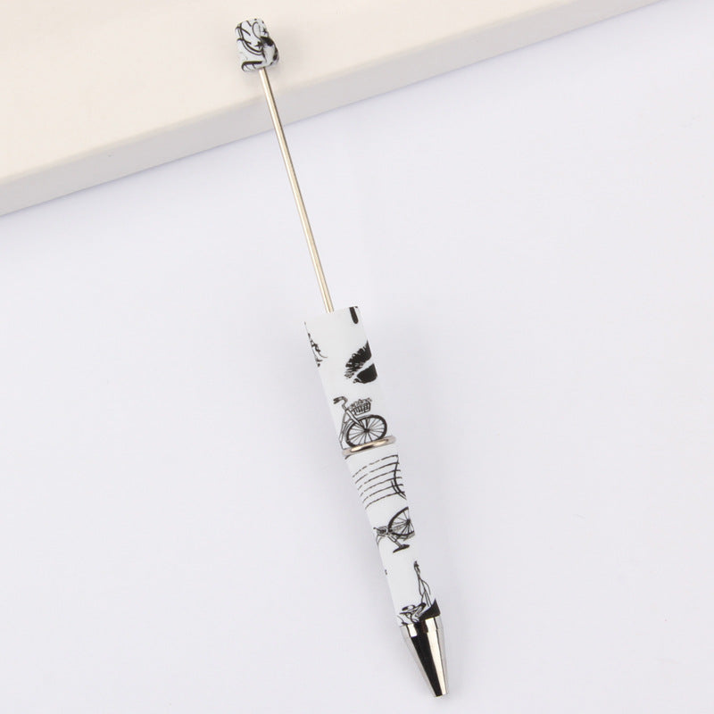 Wholesale Beadable Pens DIY for Beaded Cow Leopard Print Plastic Pen