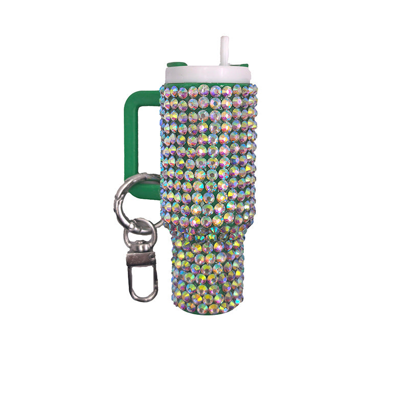 Wholesale Rinestone mini ice bar key chain new keychain pendant mother's day key chain can put lipstick backpack pendant