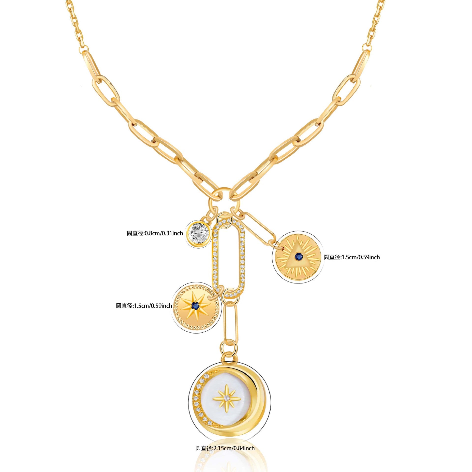 Wholesale Fashion Diamond Cameo Vintage Pendant Necklace