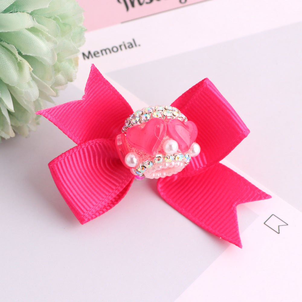 Wholesale Bow Heart Red Acrylic Loose Beads For DIY Phone Chain Keychain Bag Charm Craft Supplies Jewelry Making Gift