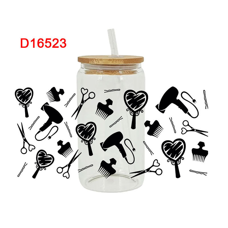 Wholesale Colorful Makeup 16oz Cup UV DTF Wraps