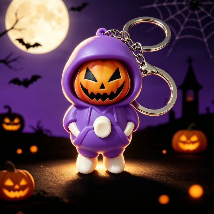Wholesale  Pumpkin Head Hooded Doll Keychain Ghost Blue Creative Style Trendy Party Car Key Accessory