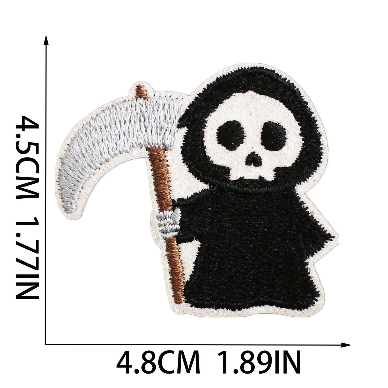 Wholesale Glitter Embroidered  Patch Ghost Skull Witch Cartoon DIY Fashion Accessory For Clothing Party Resale