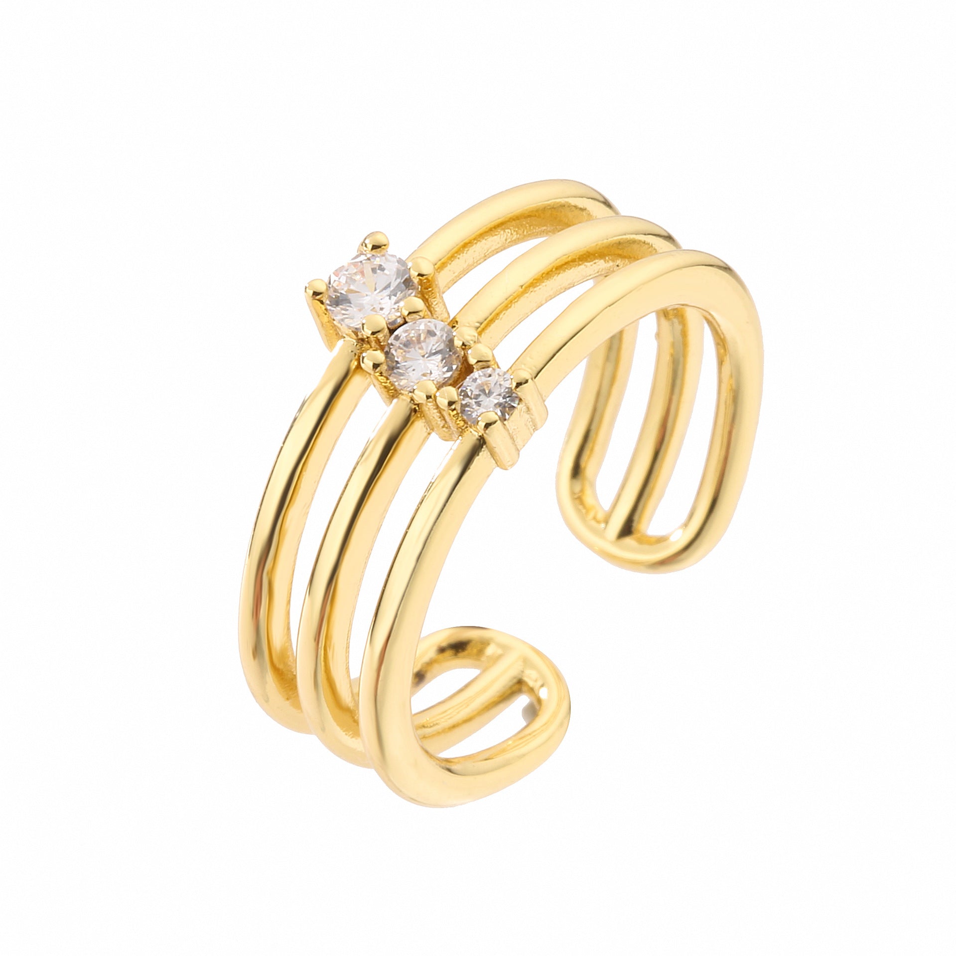 Wholesale Fashion Love Geometric Opening Adjustable Ring