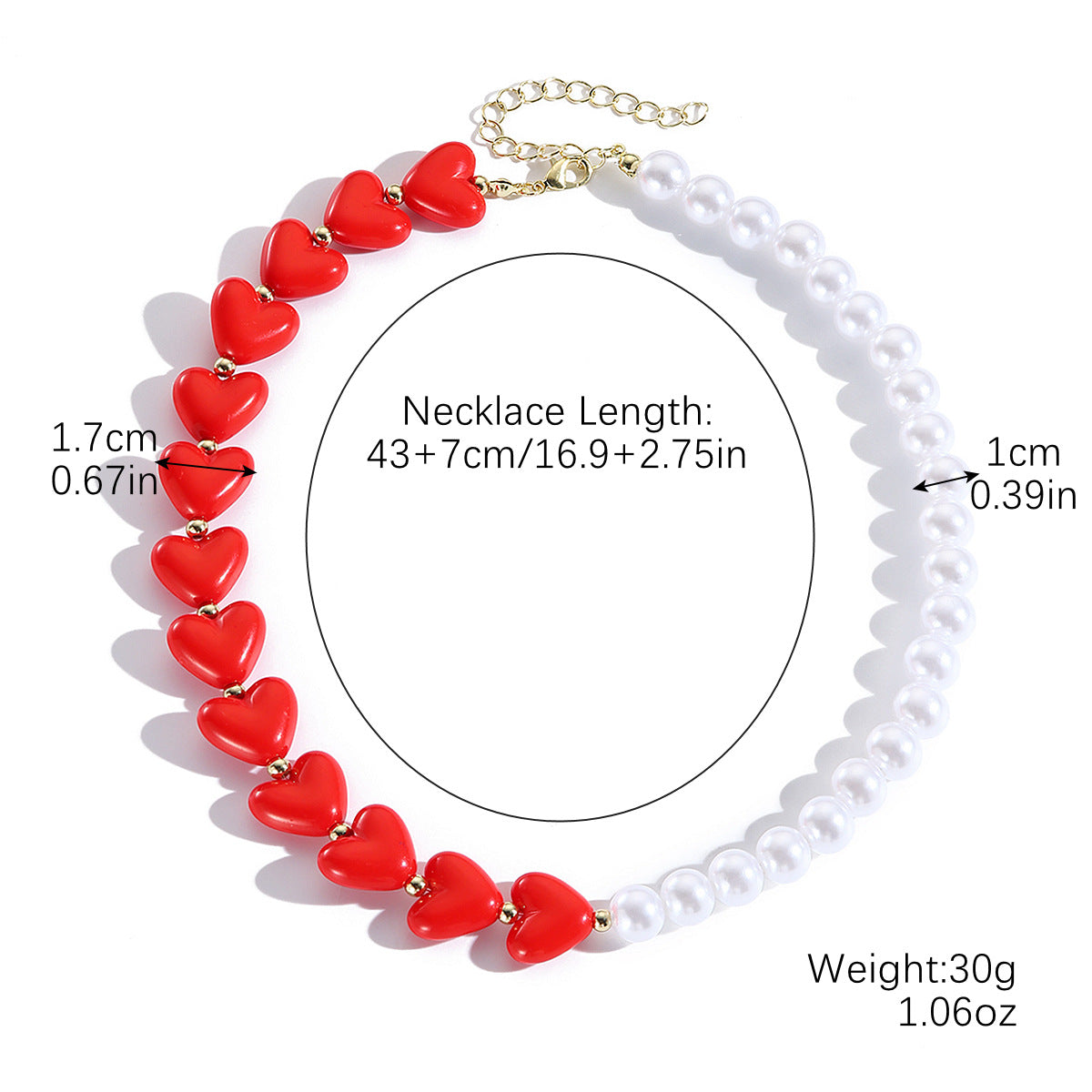 Wholesale Red Rose Zinc Alloy Bracelet and Necklace Valentine' s Day Jewelry Set