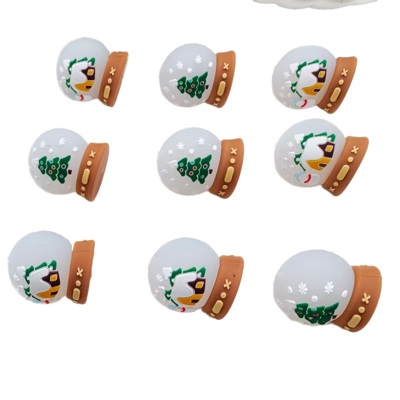 Wholesale 10pcs/pack 3D Christmas  Cartoon Focus Beads  DIY Silicone Beads