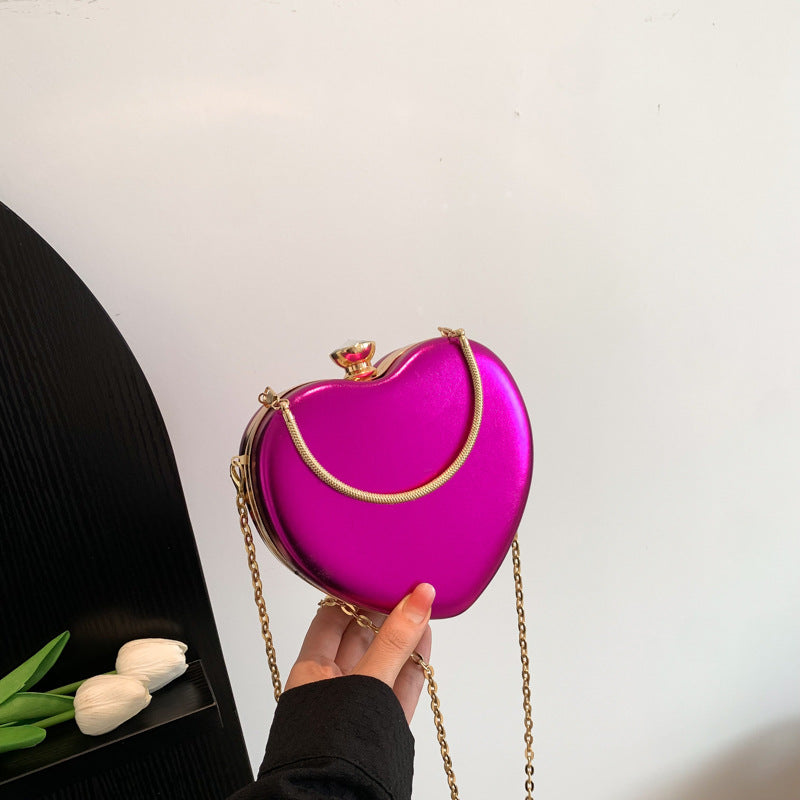 Bolsa Messenger de la forma de corazón brillante al por mayor PU