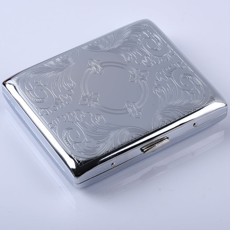 Wholesale Fashion 20 Pack Metal Clip Iron Creative Personality Automatic Open Cap Cigarette Box