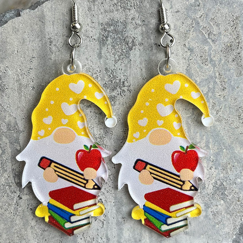 Wholesale 2pcs Teacher Gift Coffee Cup Apple Acrylic Earrings