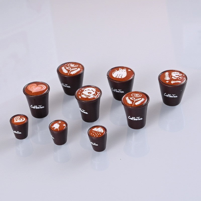 Wholesale 10pcs Floral coffee cups food toys Doll Accessories
