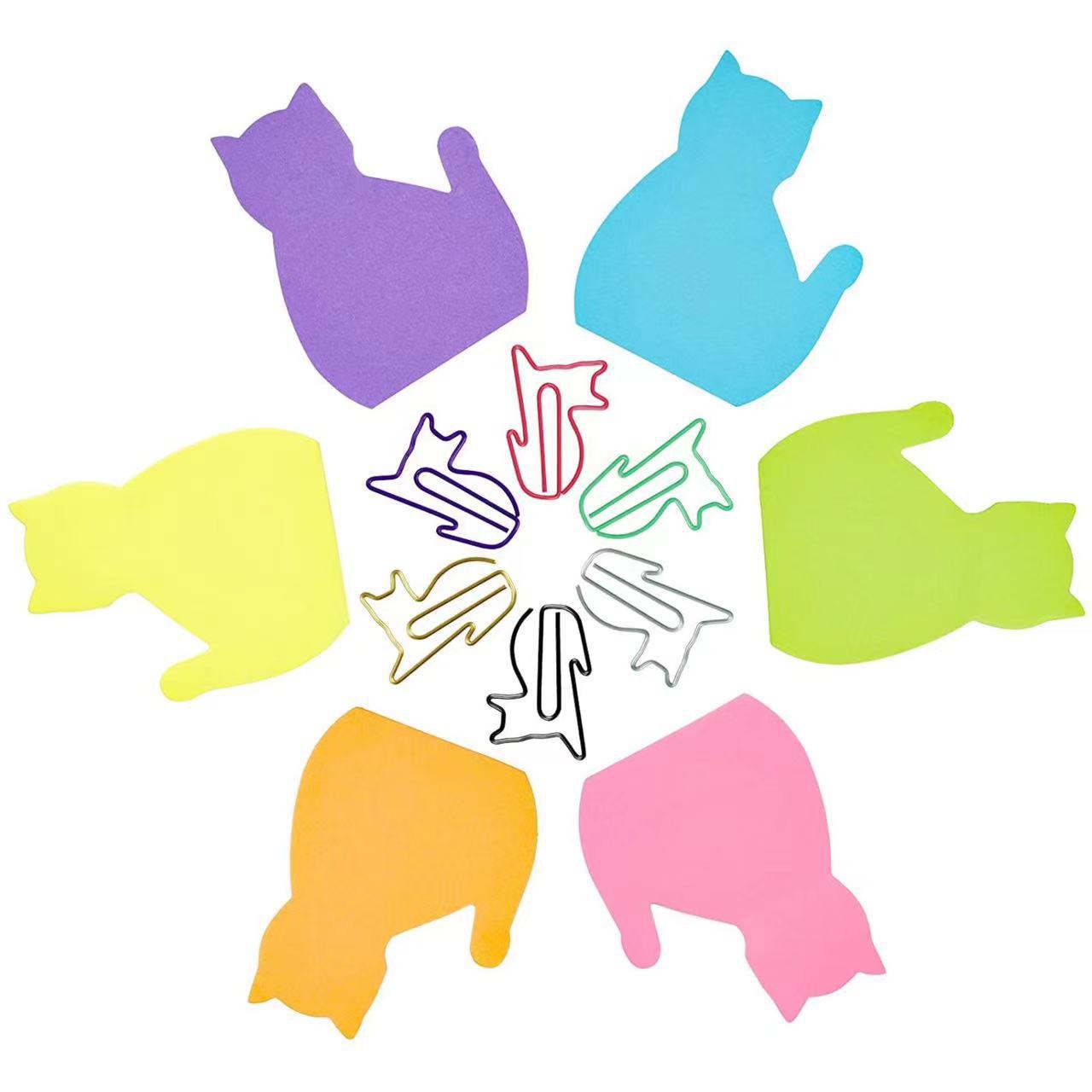 Wholesale Cartoon Cat-Shaped Sticky Notes