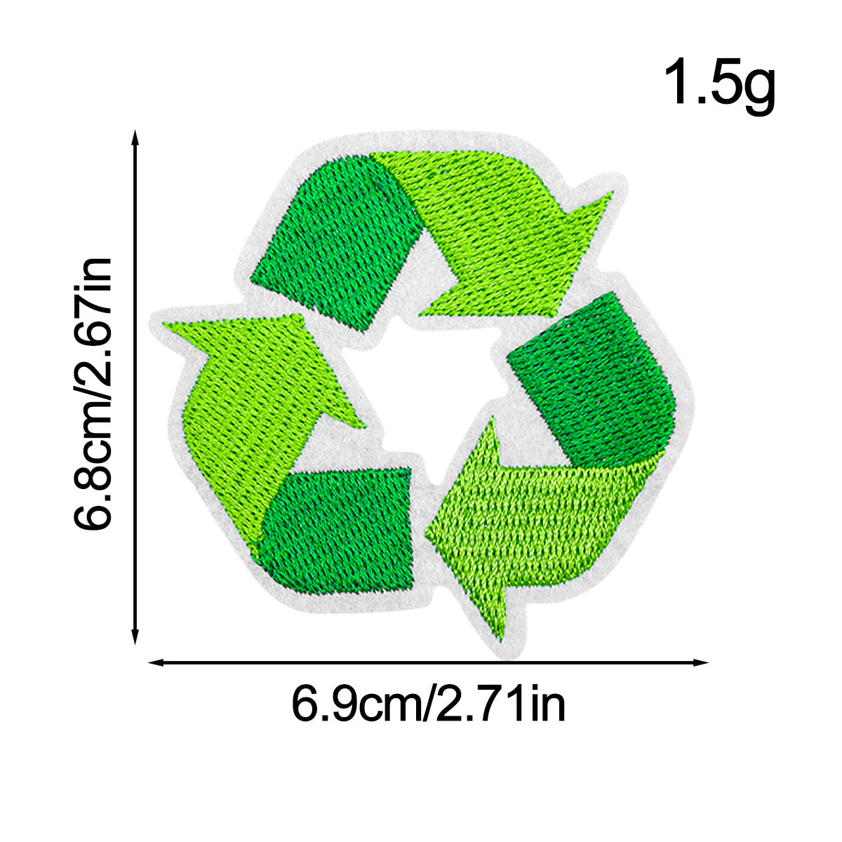 Wholesale Earth Environmental Protection Green Embroidered Cloth Patch